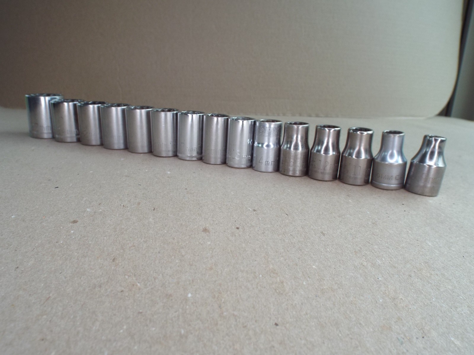 VTG 15 Pc Craftsman USA Metric Socket 9-27mm Lot 1/2″ Dr 12 Pt – (Please Read)