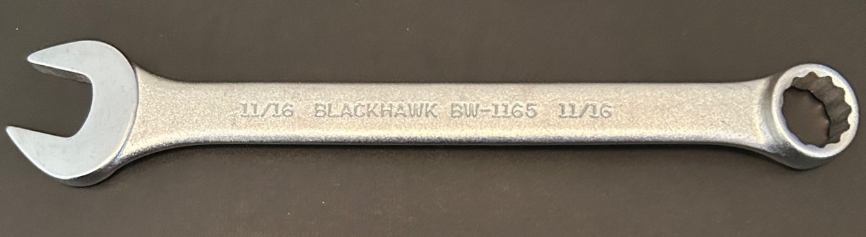 Blackhawk 11/16″ Satin Chrome Combination Wrench BW-1165