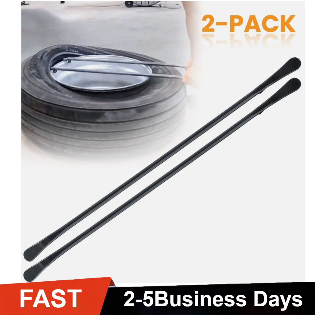 34645 Tire Mount and Demount Iron Tubeless Tire Removal Tool 37 in Black 2-Pack