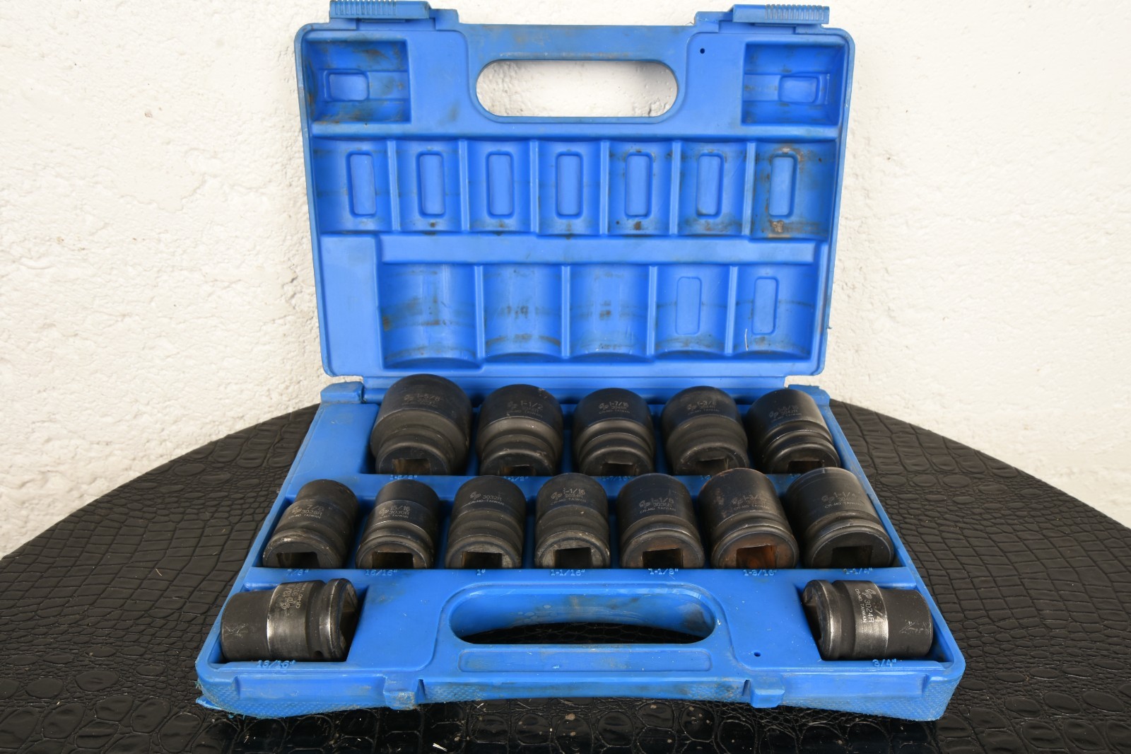 GREY PNEUMATIC 8038 3/4″ Standard DR 6 PT SAE Socket Set 14 Piece With Case