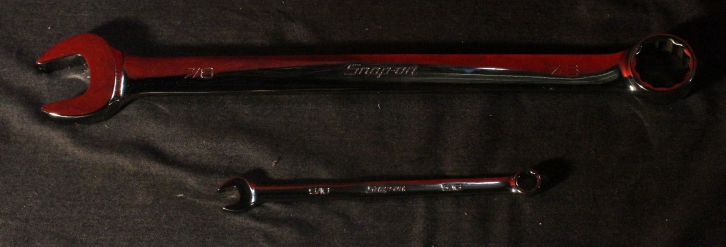 SNAP ON SOEX710 10 pc 12 point sae flank drive plus combo wrench set AO4078772