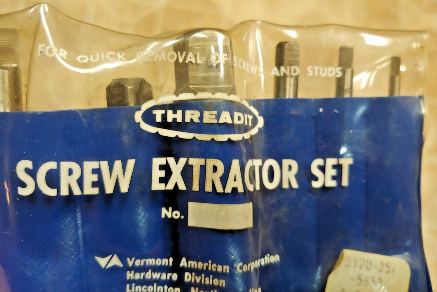 Vermont American/Threadit 6 Piece Extractor Set NO. 1-6, 3/32″ to 7/8″ USA