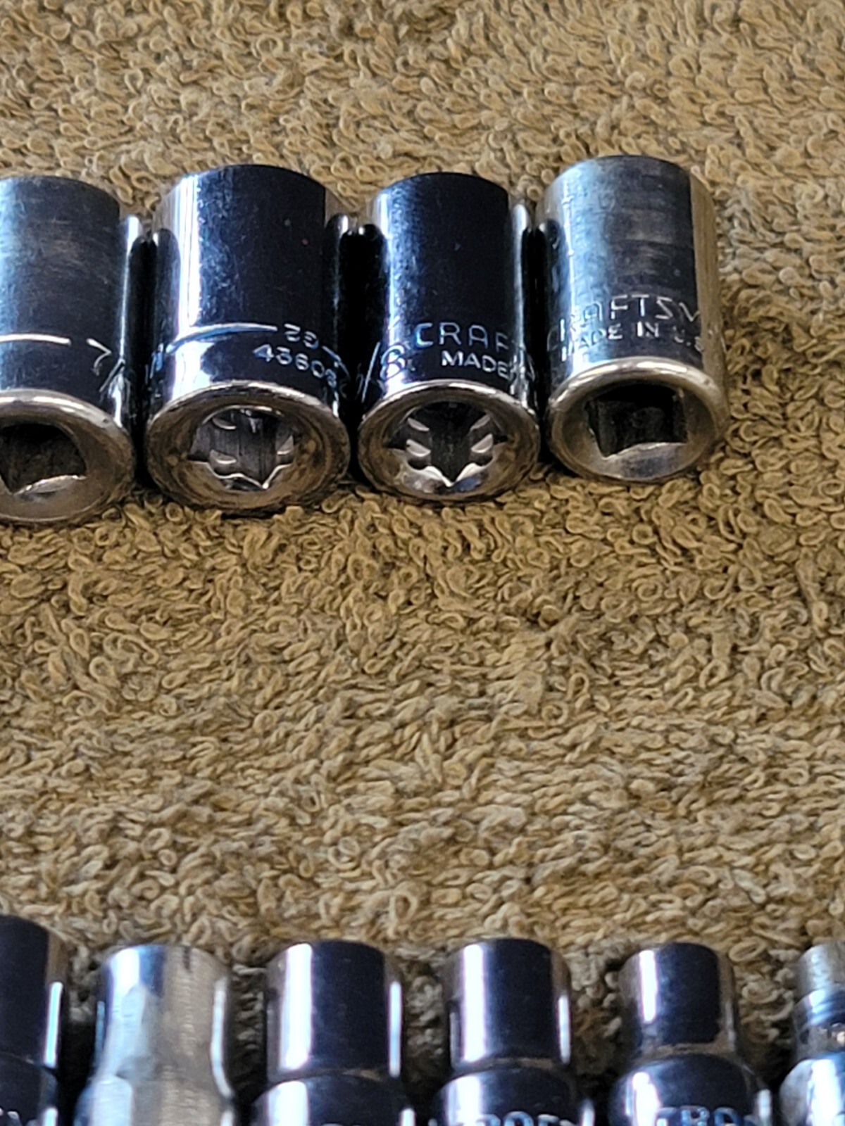 15 Craftsman 9/16″ to 5/32″ Sae Socket Set 1/4″ Drive G2 USA
