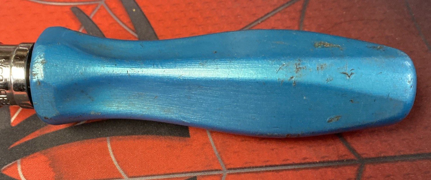 🇺🇸 Snap-on Tools USA S836 1/2″ Drive Pearl Blue Hard Handle Ratchet 11 1/2”
