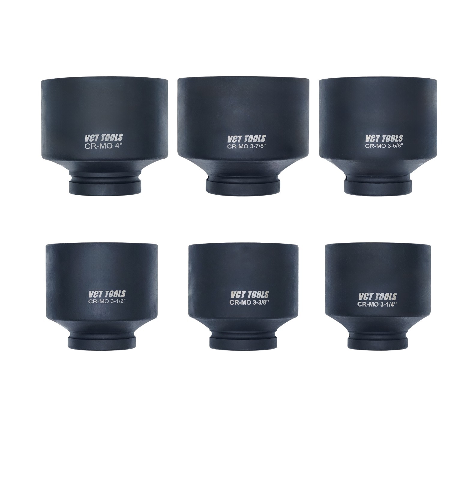 VCT 6pc 1″ Inch Drive Heavy Duty Impact Standard Socket Set 3-1/4″ – 4″