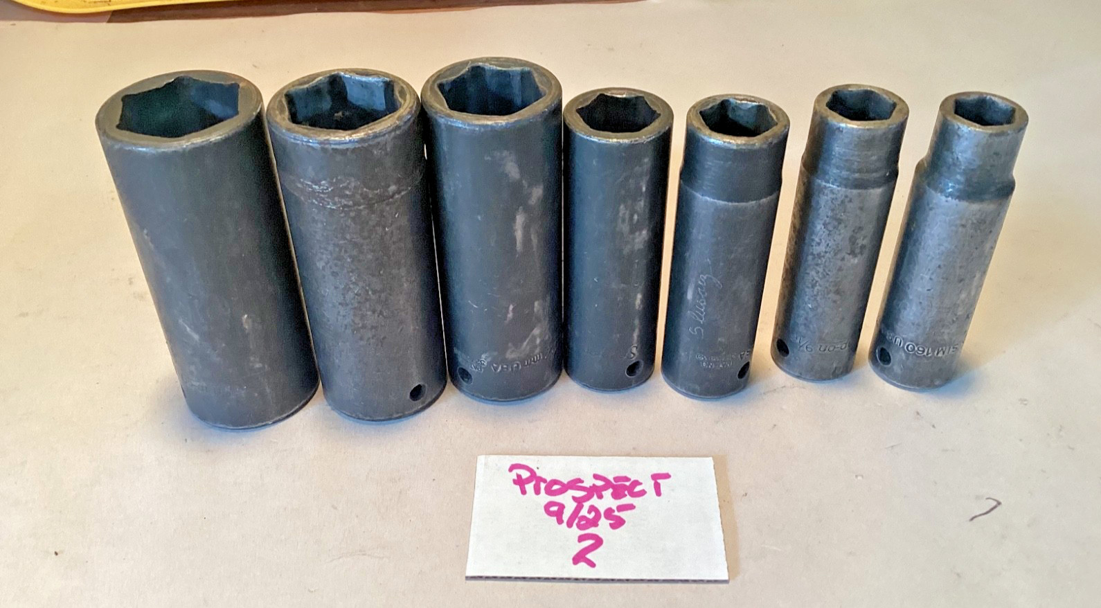 Snap-On deep impact sockets 1/2” 6 point 1” 15/16 7/8 1/2 9/16 5/8 11/16 1/2