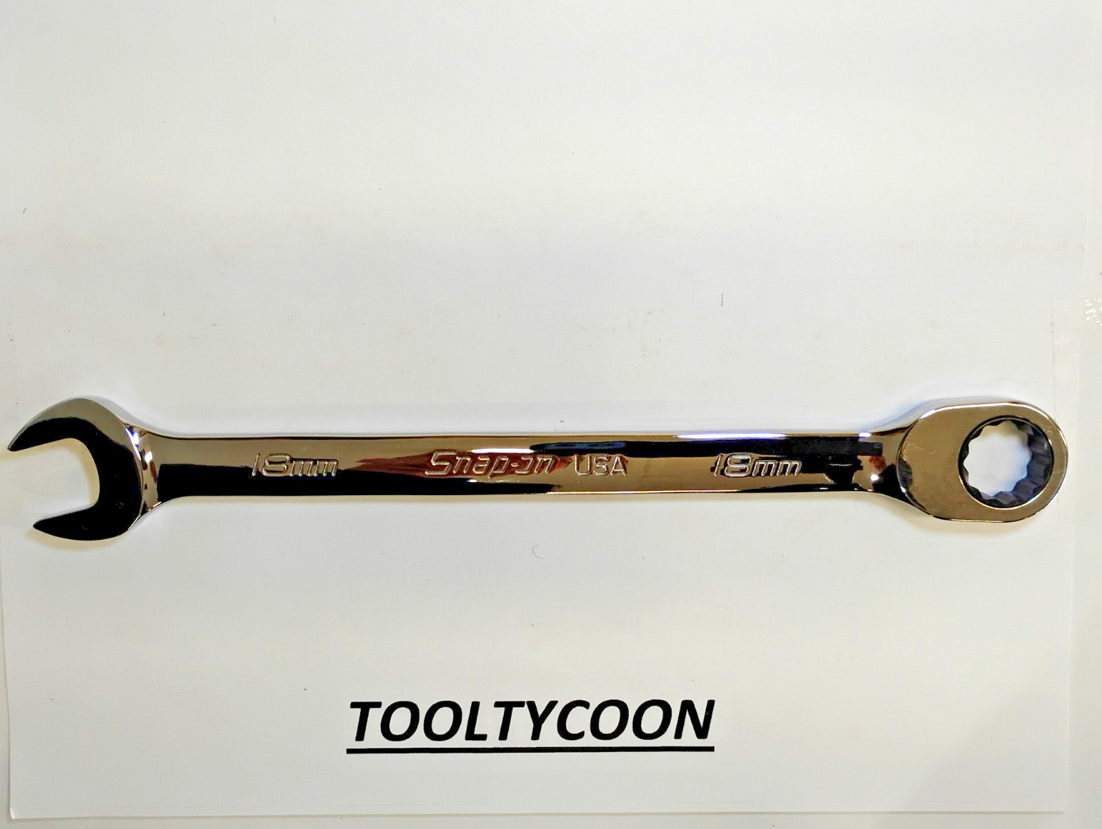 Snap-on Tools NEW 18mm Metric 0° Non-Reversing Ratcheting Combo Wrench OXRM18