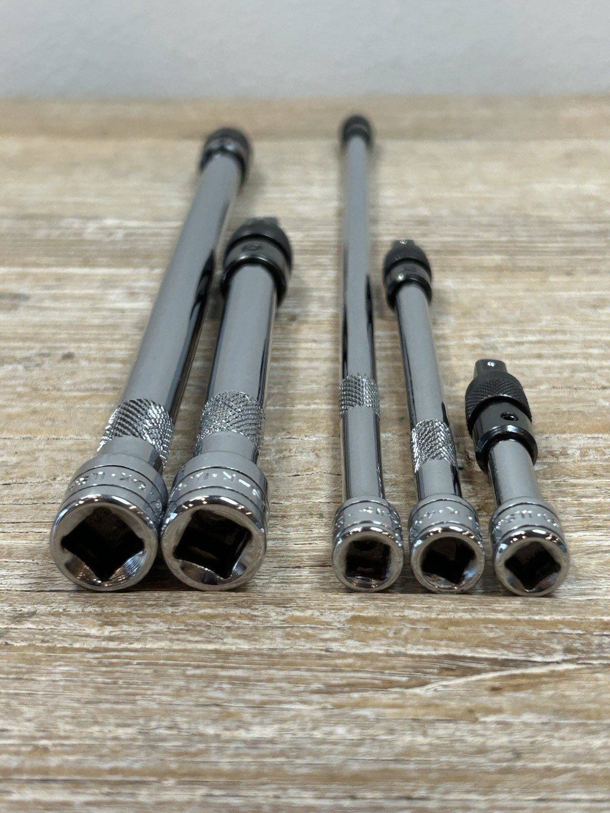 SK Tools 5 pc 1/4” & 3/8″ Drive LOCKING Extension Set Lot – Knurled FREE SHIP