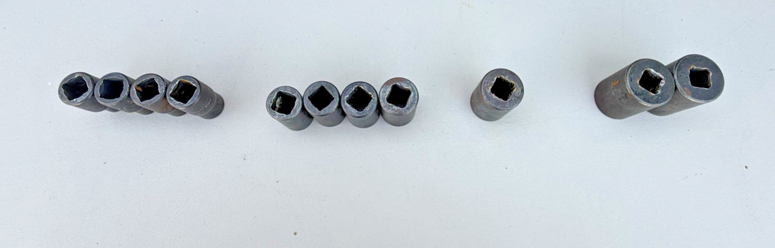 Snap On 1/2” Drive Shallow Impact Sockets 11 in all