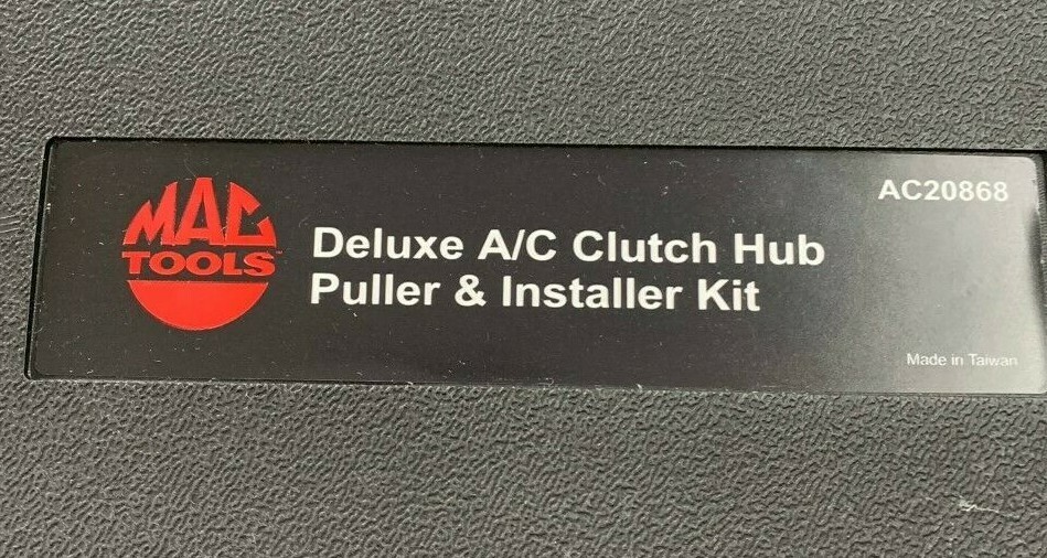MAC Tools Deluxe A/C Clutch Hub Puller & Installer Kit AC20868 NEW NEVER USED