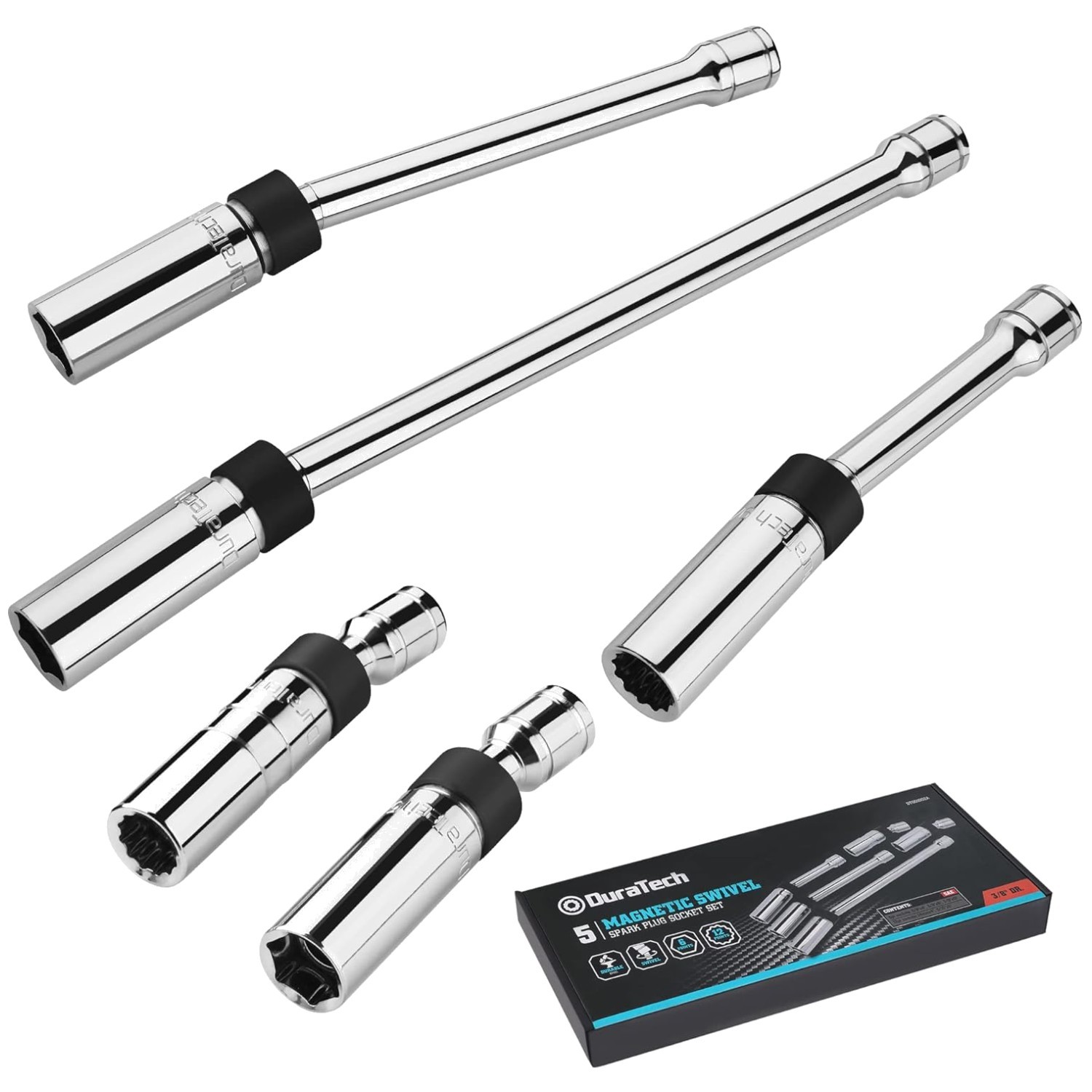 5PCS Magnetic Swivel Spark Plug Socket Set