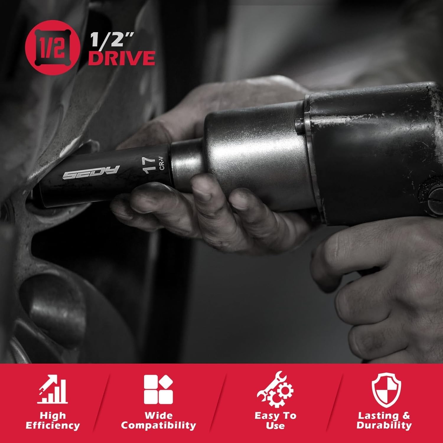 Master 1/2″ Drive Impact Socket Set, 67-Piece Standard & Deep Master Impact S…