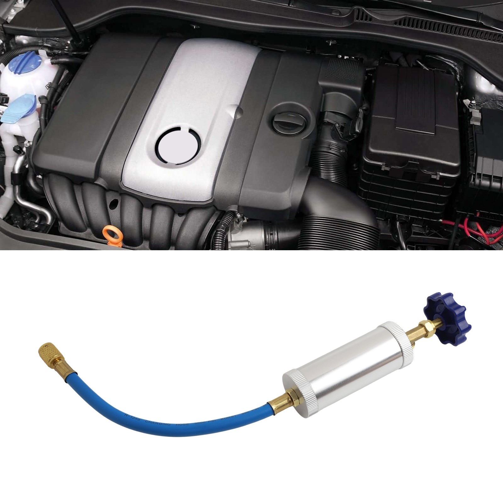 High Pressure Oil Injection Tool for R134A R12 AC Systems 2oz Capacity