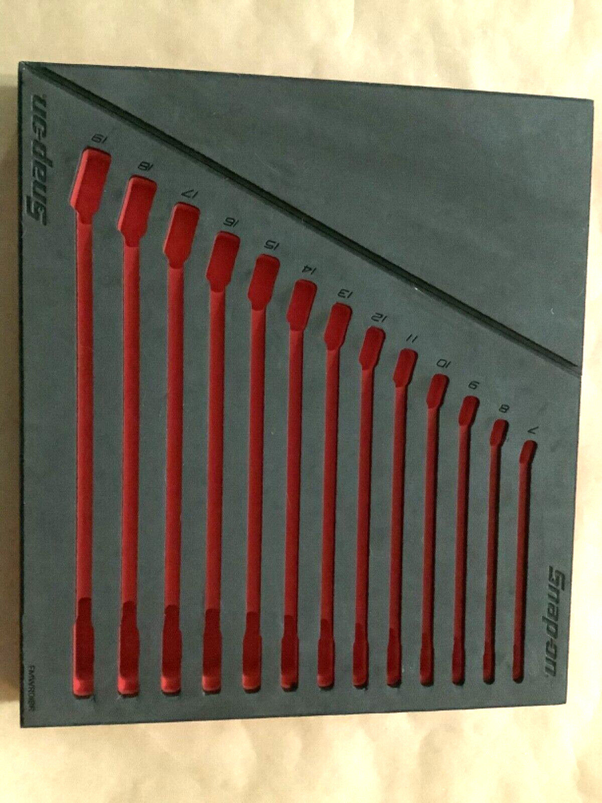 New Snap-on FMWR01BR Red Foam Organizer for 13pc 7-19mm Combination Wrench Set