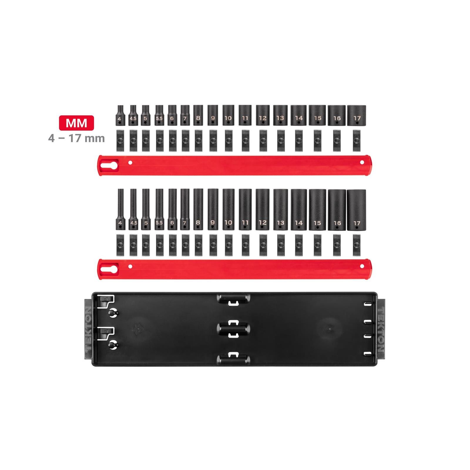 Tekton SID90201 1/4″ Drive 6-Point Impact Socket Set, 32-Piece