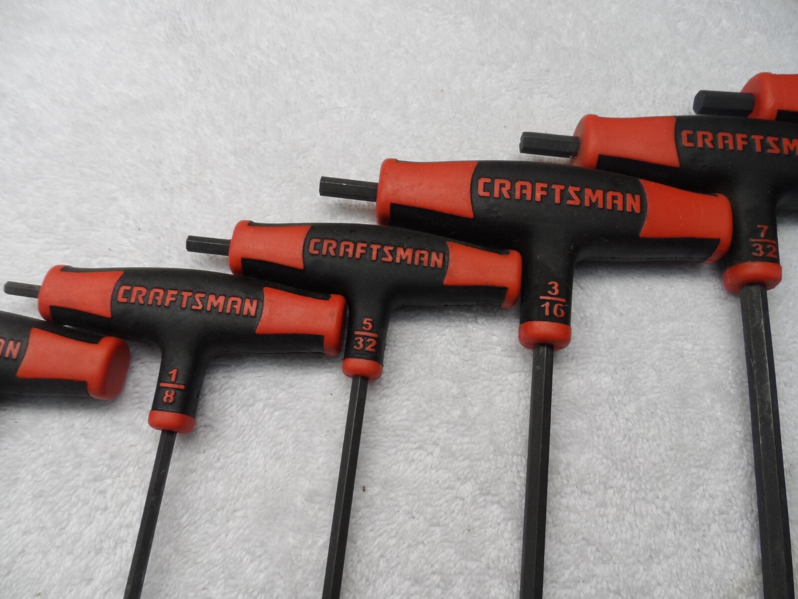 Craftsman SAE T-Through Handle Ball End Hex Key Allen Set, USA PN 46383 (loose)