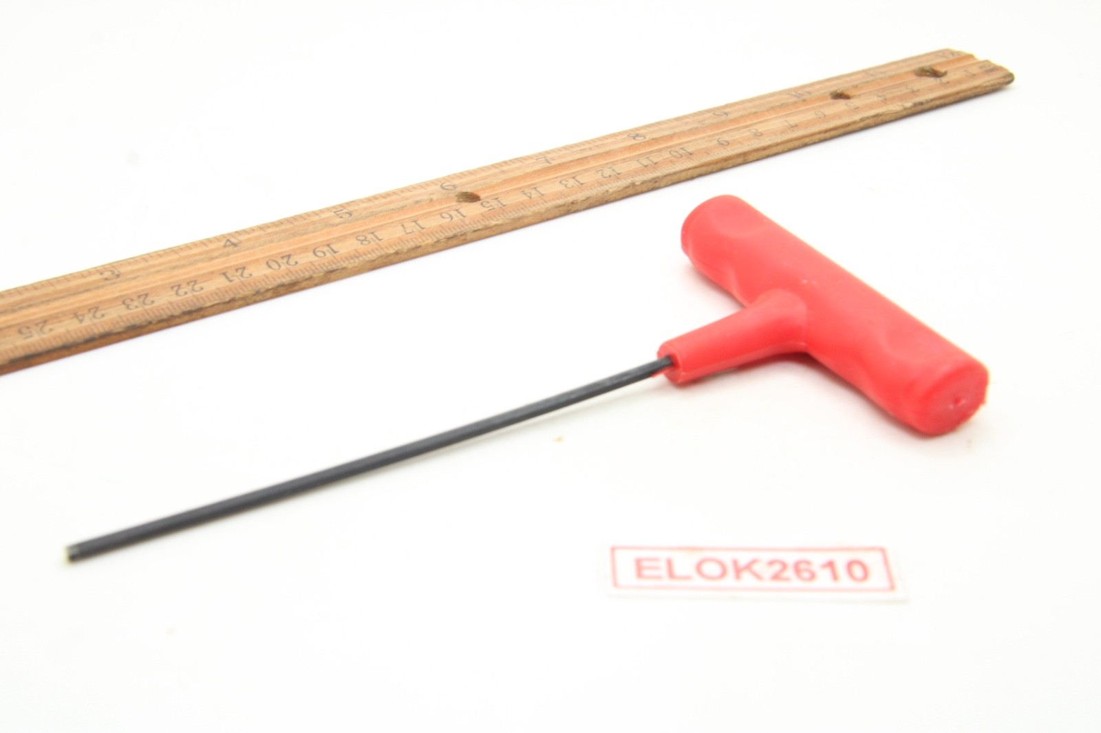 Allen 7/64″ SAE Hex T-Handle Wrench Red Plastic Handle 6″ USA