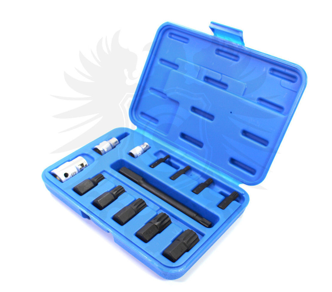 13 Piece VW Audi Metalnerd Triple Square 12 point Spline Bit Socket Set LONG CV