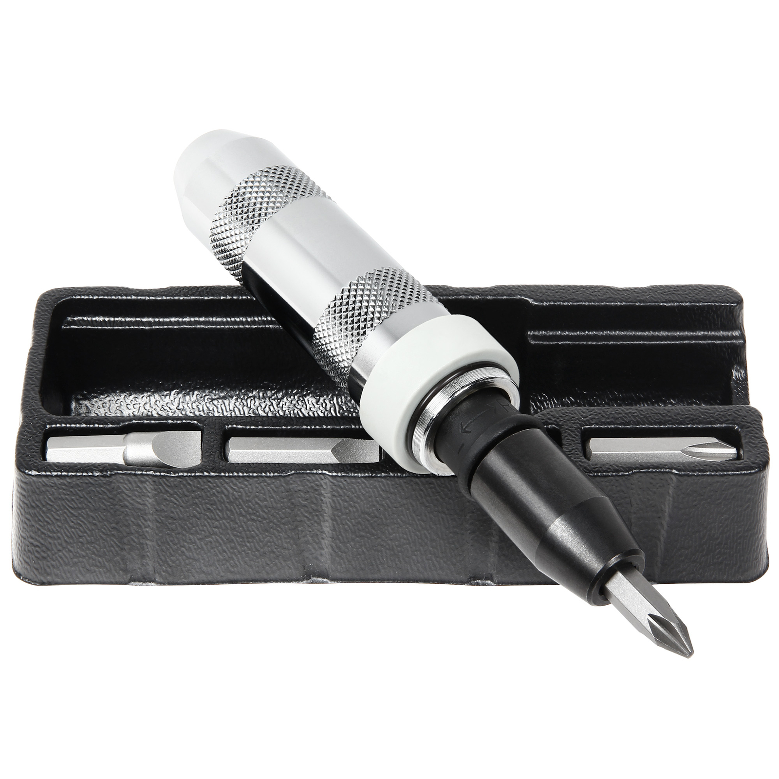 Powerbuilt 1/2 Inch Drive Impact Driver with Steel Bits – 648002