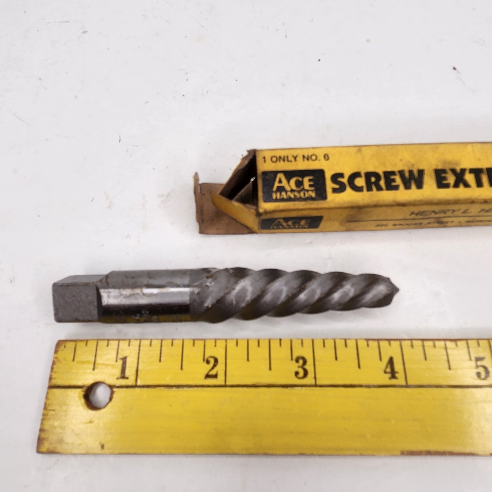 Vintage NOS ACE EX-6 LH Spiral Fluted Screw Bolt Extractor Drill 13/32”