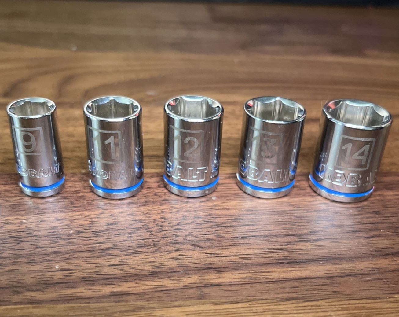 NEW Kobalt 10pc Socket Set 1/4″ Drive 6pt Metric Size Range 4-14mm Blue Line