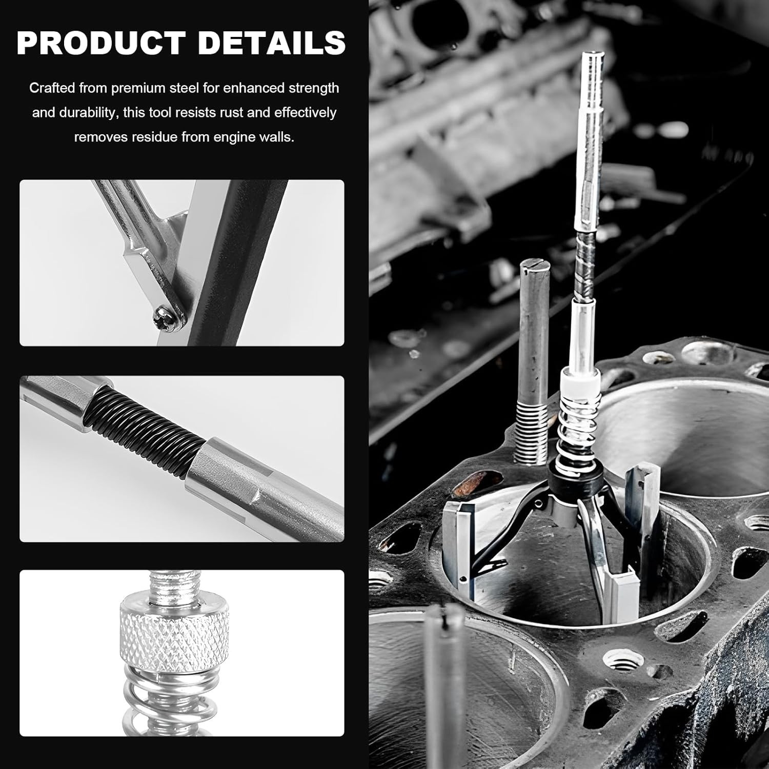 High-Quality Brake Piston Honing Tool – 220 Grit, 8.2″ Long for Small Engines