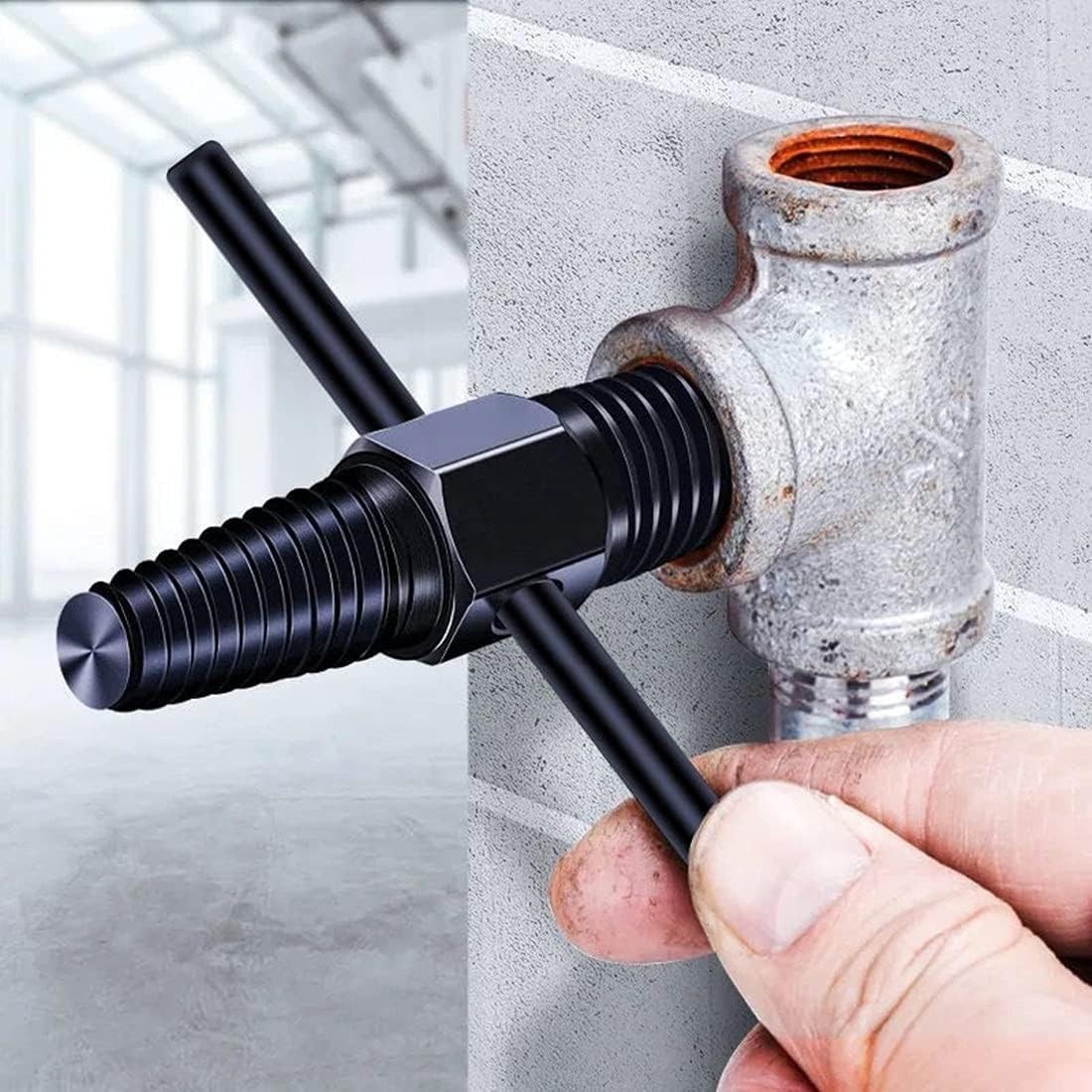 High-Carbon Steel Dual-use Screw Extractor for Rusted Bolts & Fasteners