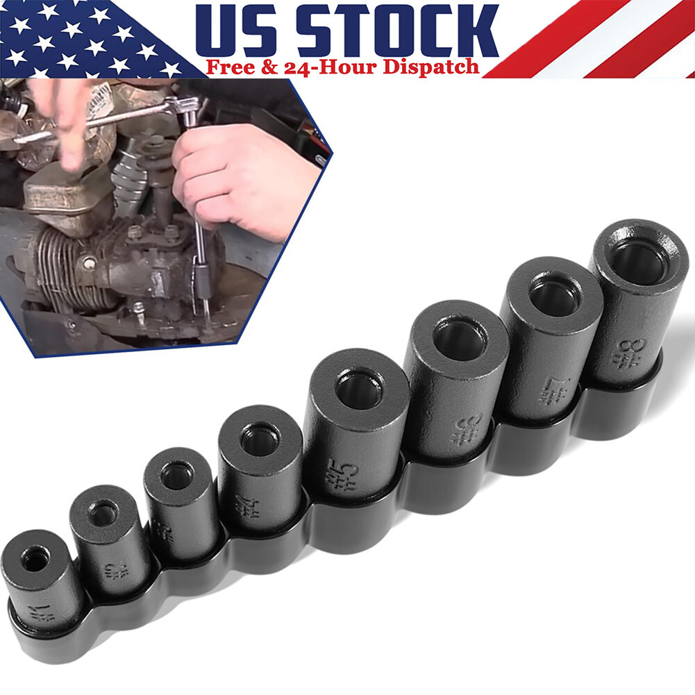 Tap Socket Set 1/4 in and 3/8 in Drive 8 Pieces Magnetic Tap Holders Set Tools
