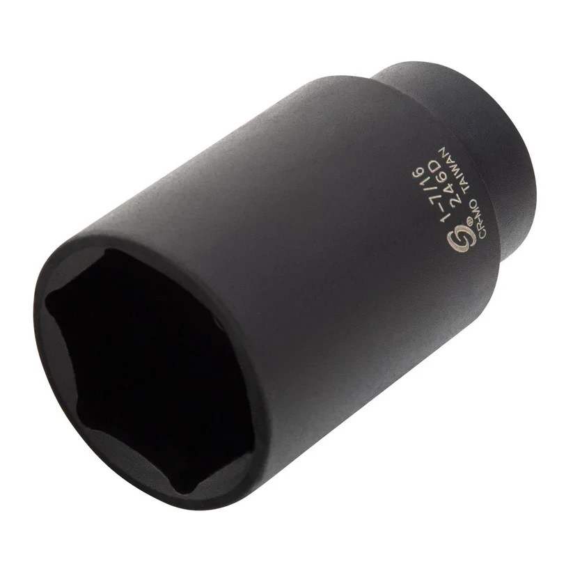QTY 1 NEW SUNEX 246D 1/2″ DRIVE 1-7/16 BLACK OXIDE 6PT DEEP IMPACT SOCKET