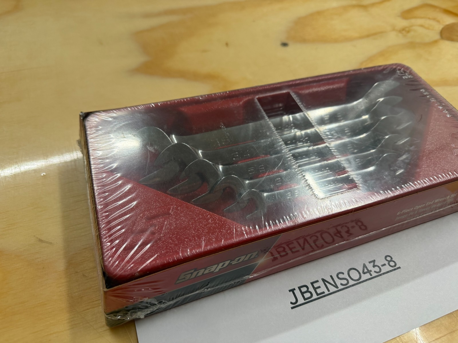 Snap-on Tools USA NEW 6pc SAE Chrome Double Open End Wrench Set VO806B