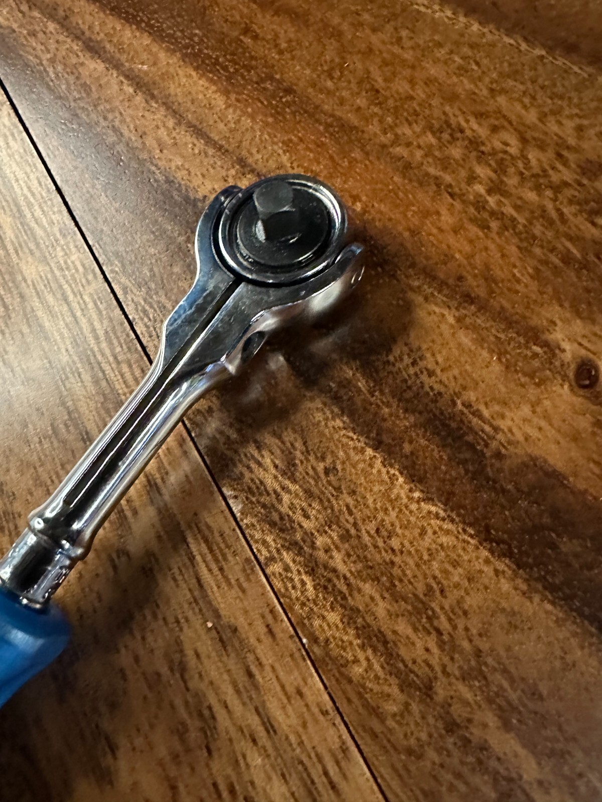 *NEW* Snap On FHCNFD72 3/8″ Dr PEARL BLUE Hard Grip 180° Round Head Ratchet