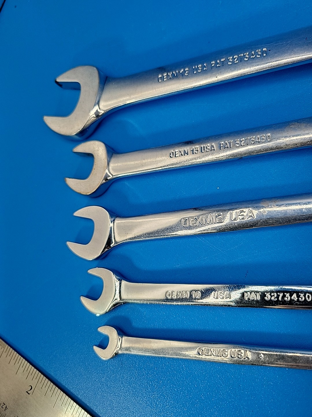 Snap-on Stubby Combination Wrench Set 5/16” to ⅝” 6mm to 19mm OEX 10 Pcs T-2-9