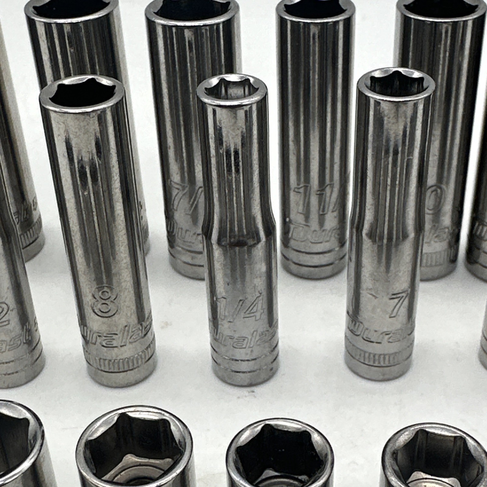 Duralast 29 Piece Socket And Extension Set Loose 3/8” 1/4” Drive