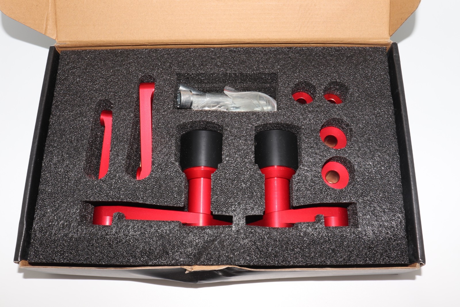 Red Billet Aluminum Mounting Bracket Kit Hardware Set Automotive Parts