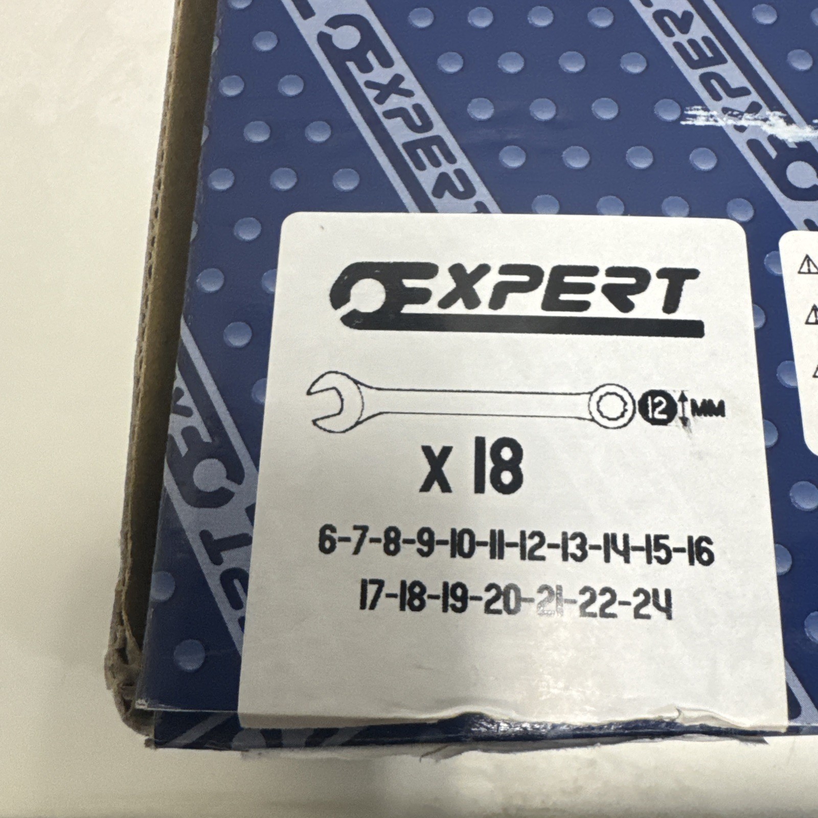 EXPERT E110313-US 18 Pieces Combination Wrench Set W/Roll Blue Pouch Brand New