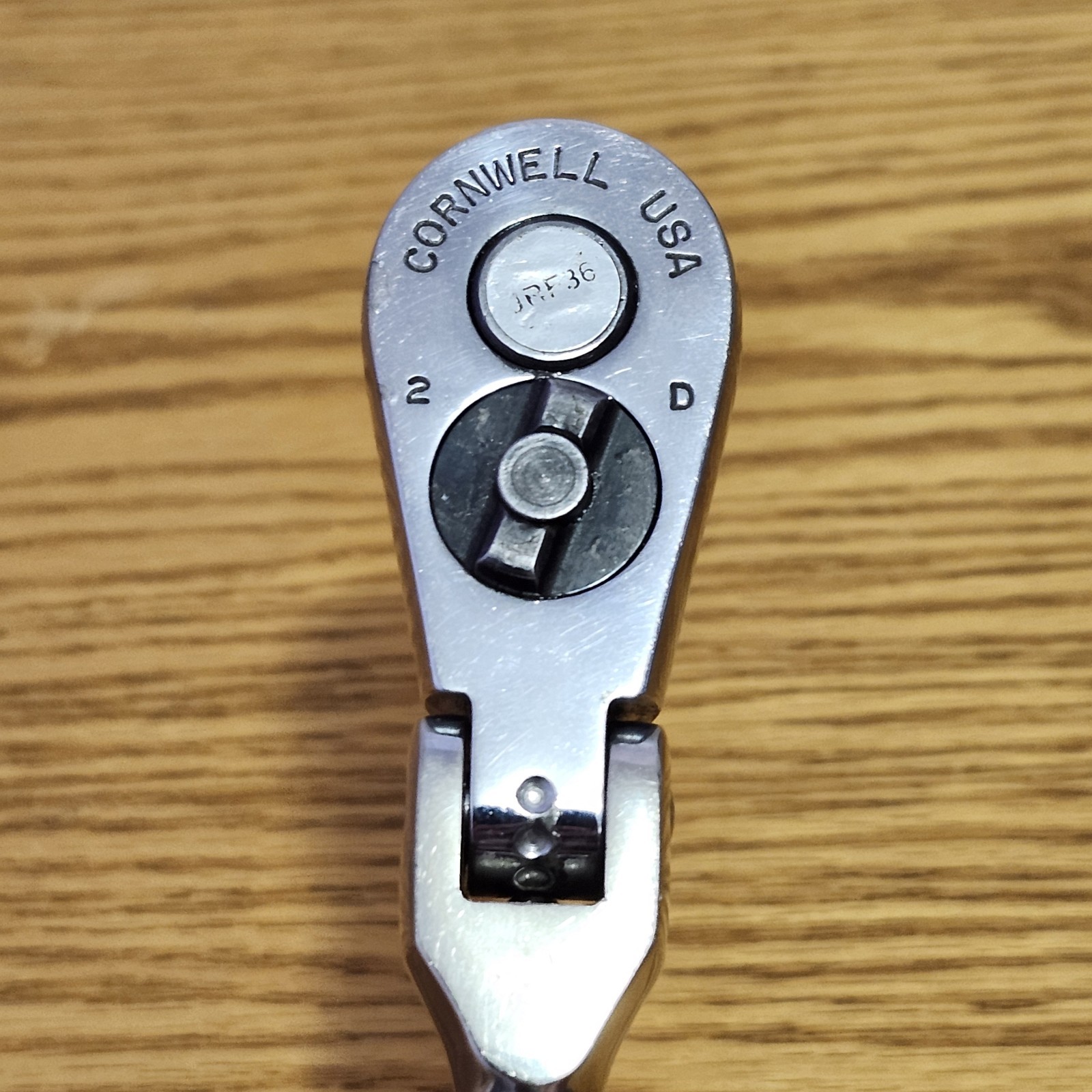 Cornwell Flex Head Offset Chrome Handle 3/8″ Drive Ratchet 12″ USA