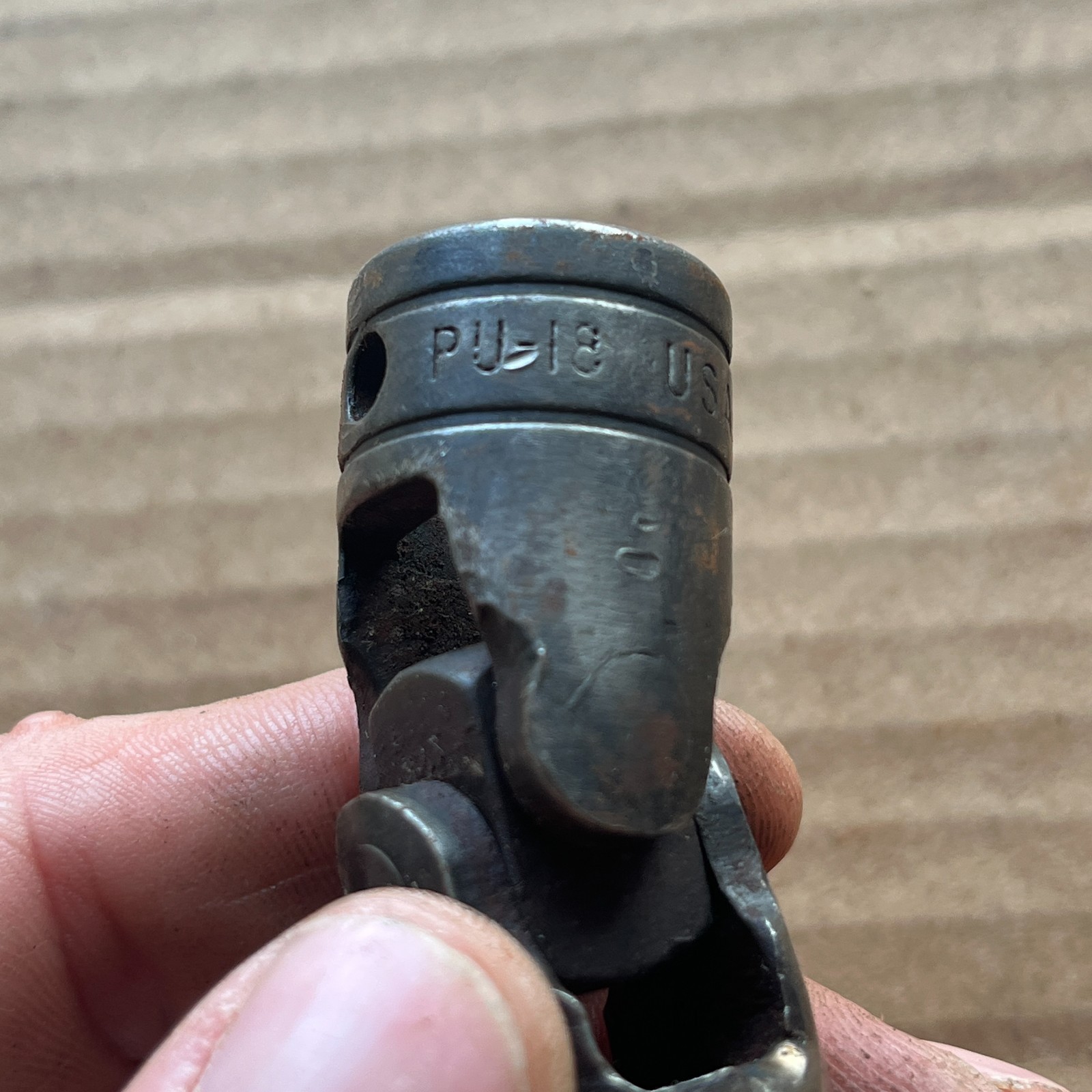 Snap-on Vintage SAE 1/2″ Drive 9/16″ Swivel Joint Socket 6 Point PU-18 Some wear