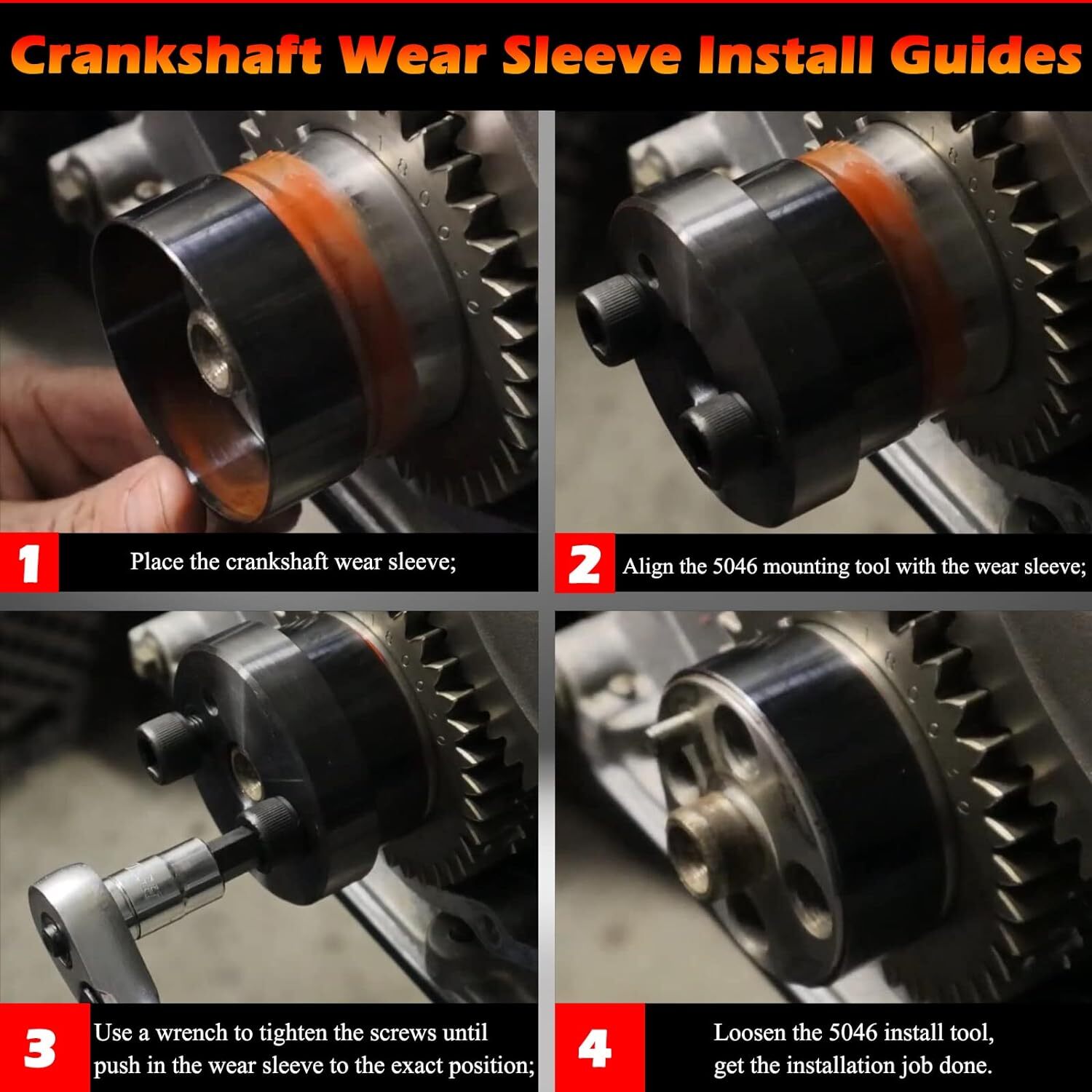 5046 Crankshaft Wear Sleeve & 1338 Front Cover Crankshaft Seal Install Tool Kit