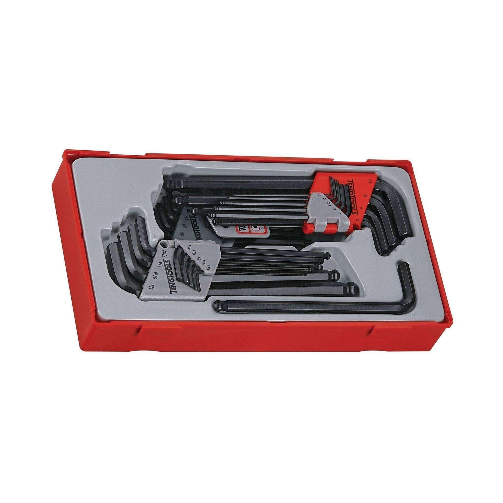 Teng TTHT28 28 Piece Metric/SAE Ball Point Hex and Torx Allen Key Wrench Set