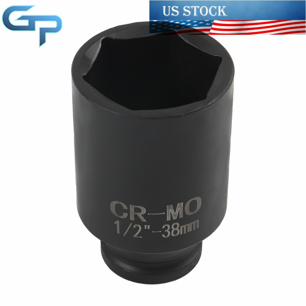 9pcs 29-38mm Deep Impact Socket Tool Kit 1/2″ Drive Metric Axle Hub Nut Socket