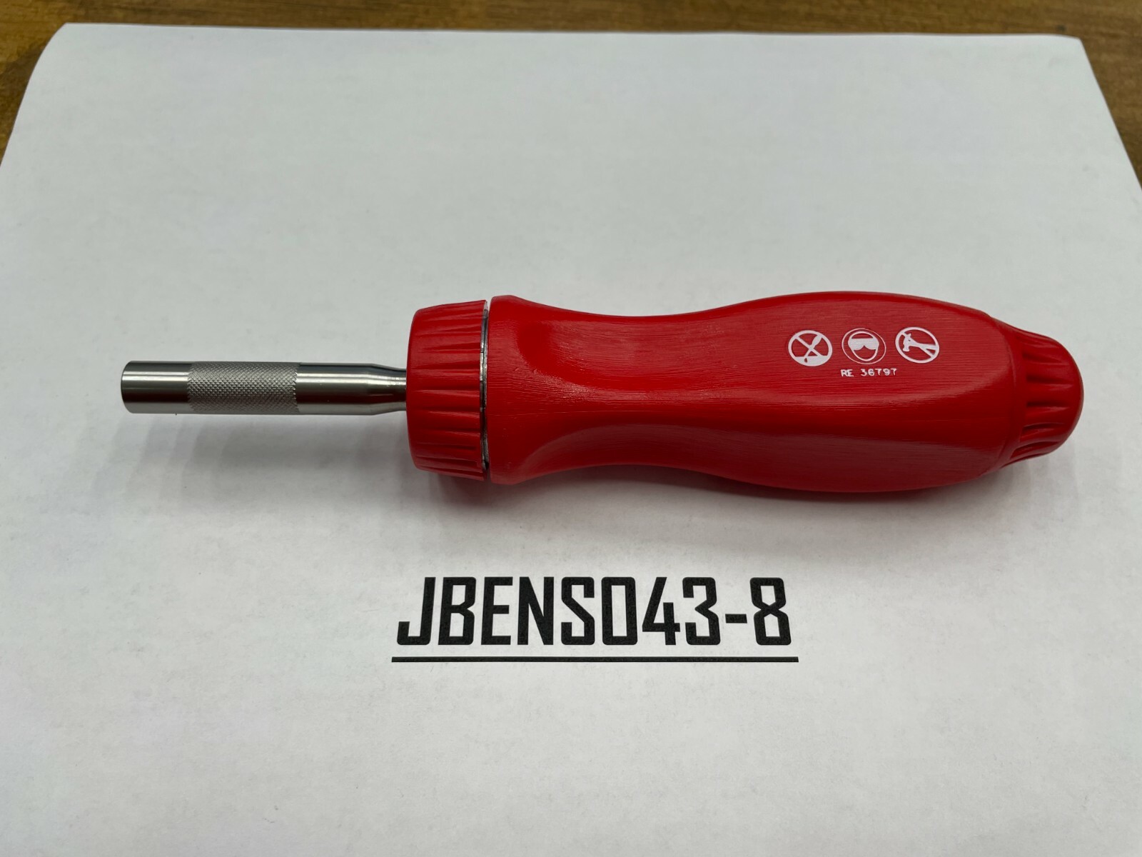 Snap-on Tools CLASSIC RED 100th Hard Grip Stubby Shaft Ratcheting Screwdriver