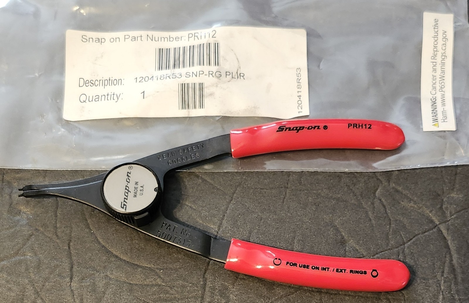Random Snap On Tool Lot Screw Ratchet Driver Pliers Hammer Awl Snap Ring Retaini
