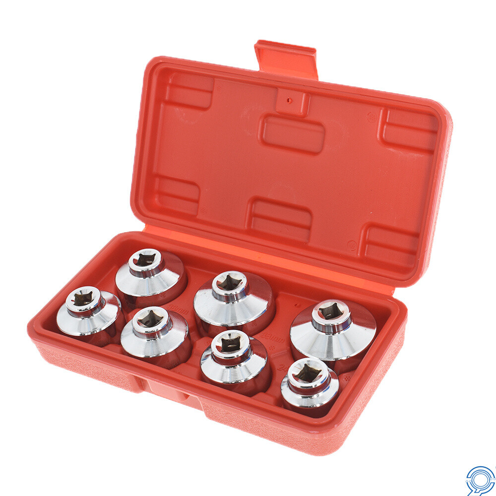 Oil Filter Wrench 7-Piece Socket Set Tool Kit Metric 24 27 29 30 32 36 38mm
