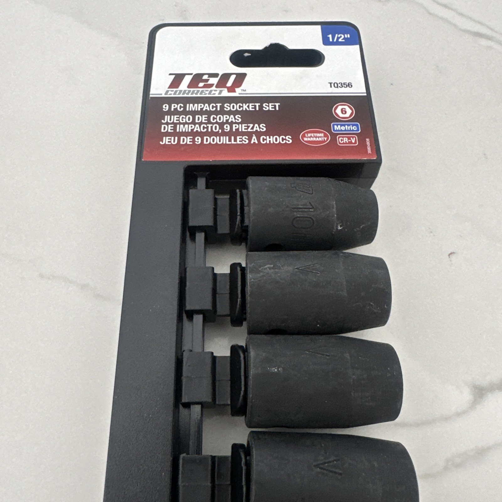 TEQ Correct 9-Piece 1/2″ Drive 6-Point Impact Metric Socket Set TQ356