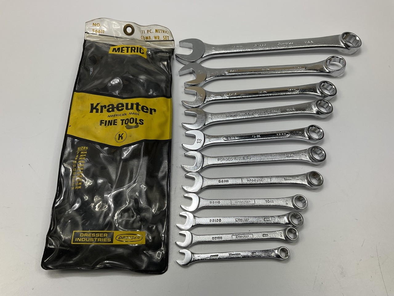 12MM NO BRAND 13MM 15MM 17MM S-K BRAND, 14MM, 19MM GAMBLES – 11 Piece Wrench Set