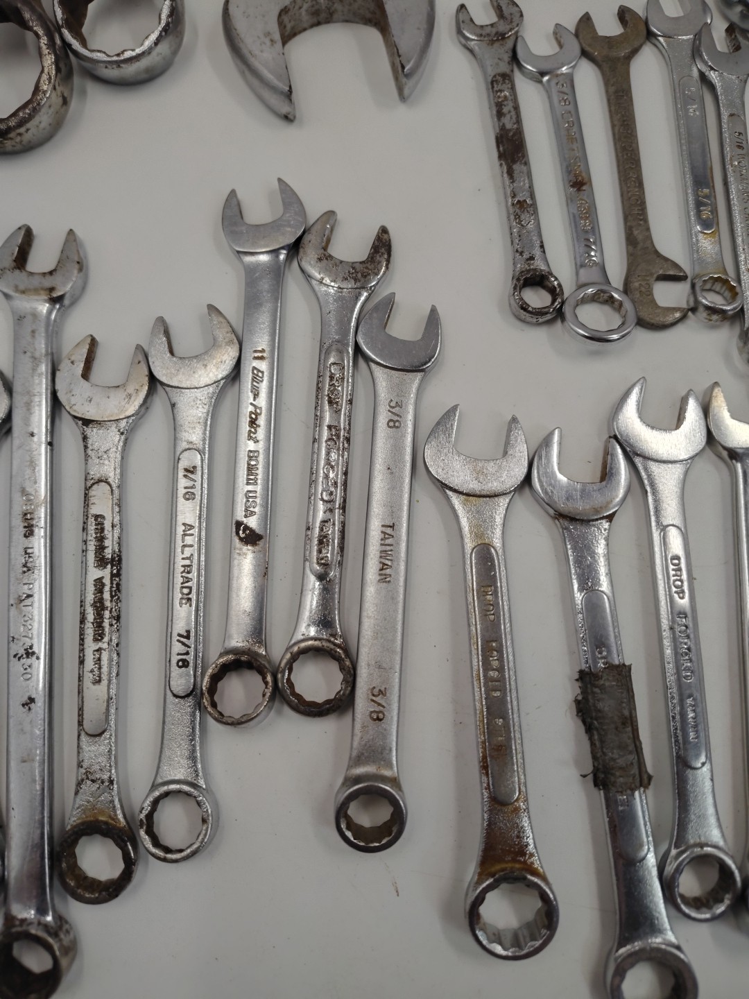 Lot of 68 SAE & Metric Combination Wrenches Craftsman Duralast + Keter Tool Box