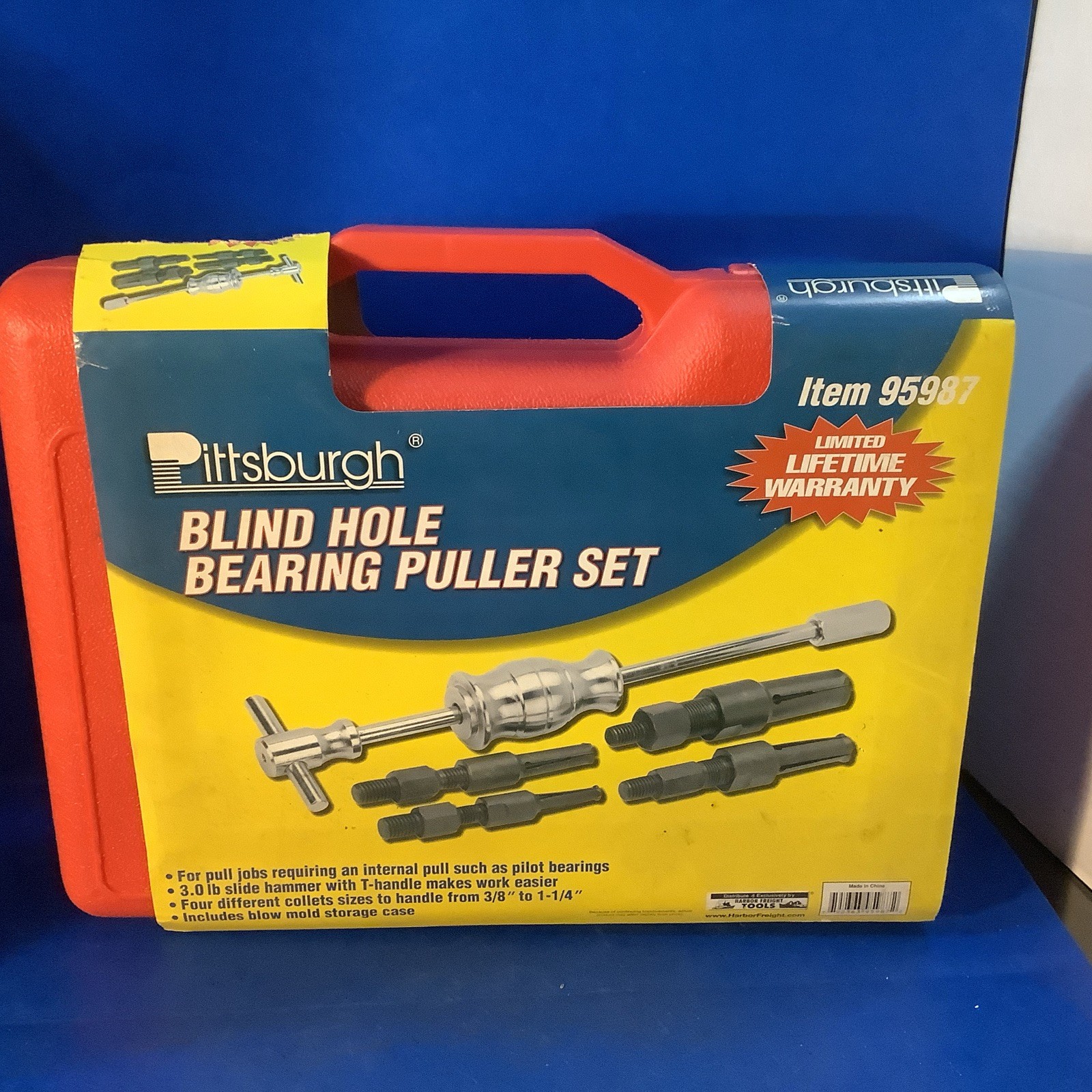 Pittsburg Blind Hole Bearing Puller Set #95987 VGUC