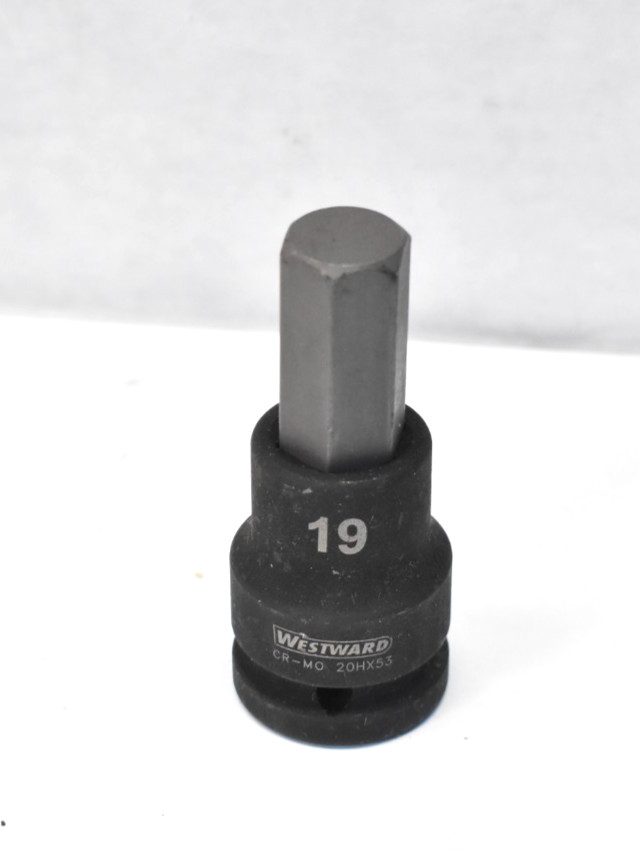 Westward 20HX53 Hex Impact Socket 3/4″ Drive 19mm Black Steel Genuine OEM