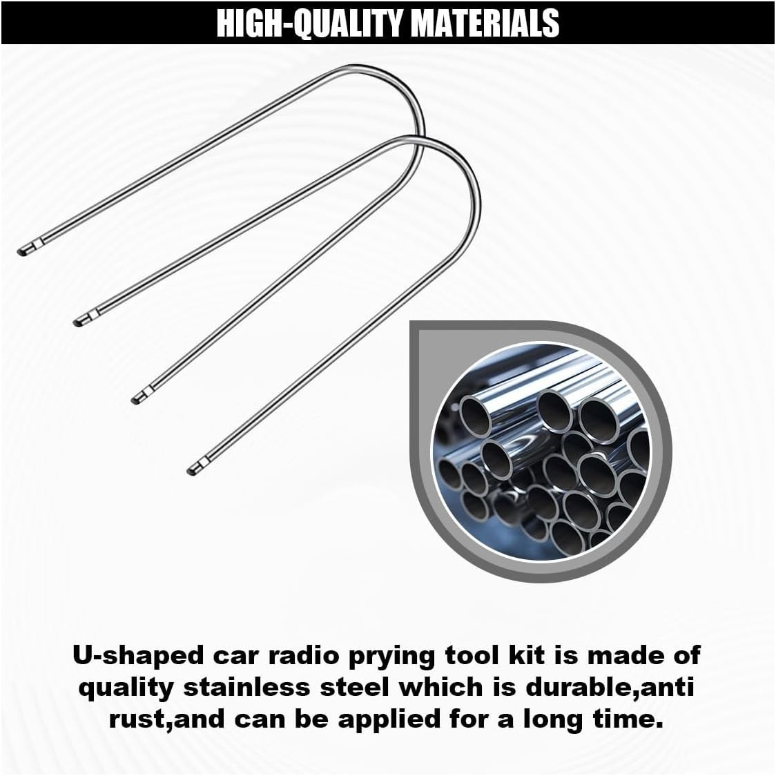 Compact 4PCS U-Shaped Car Radio Removal Tools – Ergonomic Stainless Steel Design