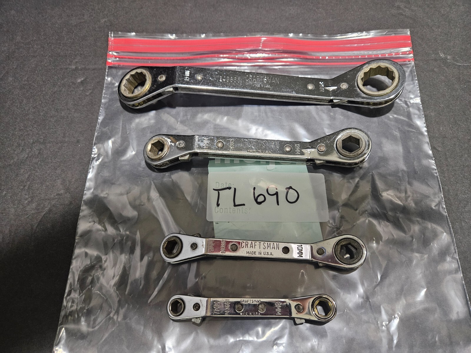 CRAFTSMAN RATCHETING OFFSET BOX HEAD WRENCHES METRIC 7MM-21MM (TL690)